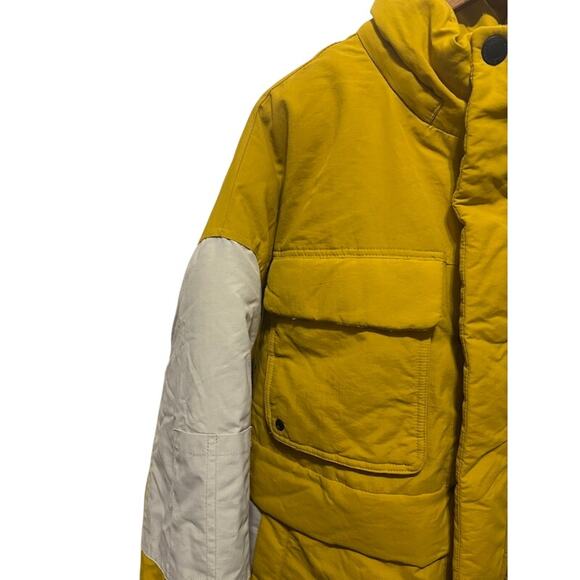 Super Triple Goose jacket snowboard ski winter coat yellow and cream NO HOOD - Picture 4 of 13
